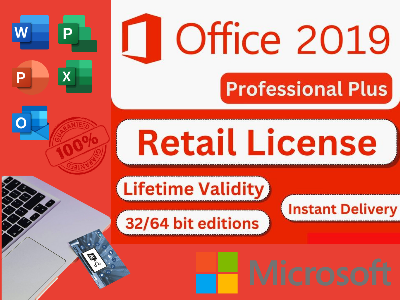 Véritable Clé Microsoft Windows 10 Professionnel - Validité À Vie Pour 1 PC