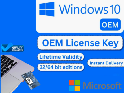Véritable Clé Microsoft Windows 10 Professionnel - Validité À Vie Pour 1 PC